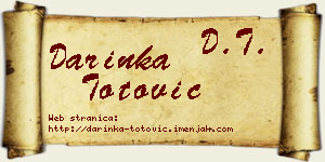 Darinka Totović vizit kartica